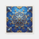Blue Decorative Holiday Napkin Serviette (Vorderseite)