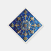 Blue Decorative Holiday Napkin Serviette (Ecke)