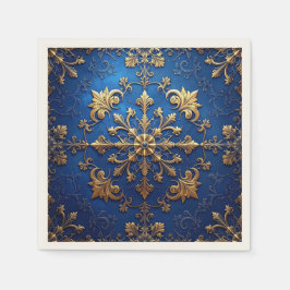 Blue Decorative Holiday Napkin Serviette