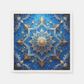 Blue Decorative Holiday Napkin Serviette (Vorderseite)