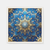 Blue Decorative Holiday Napkin Serviette (Vorderseite)