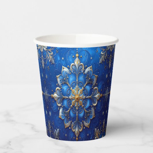 Blue Decorative Holiday Paper Cups Pappbecher (Links)