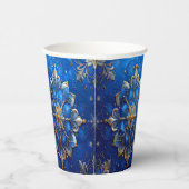 Blue Decorative Holiday Paper Cups Pappbecher (Rechts)