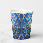 Blue Decorative Holiday Paper Cups Pappbecher (Rechts)