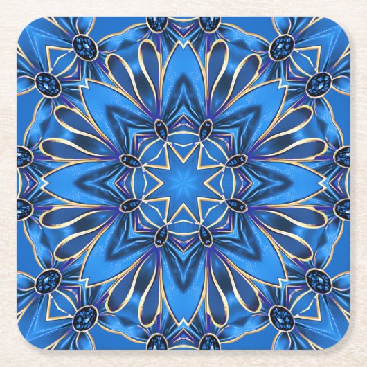 Blue Decorative Holiday Paper Untersetzer (Vorderseite)