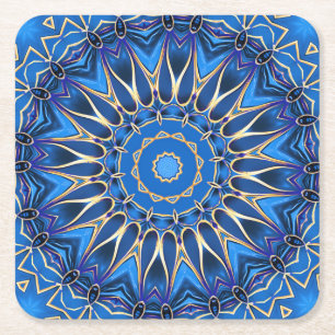Blue Decorative Holiday Paper Untersetzer
