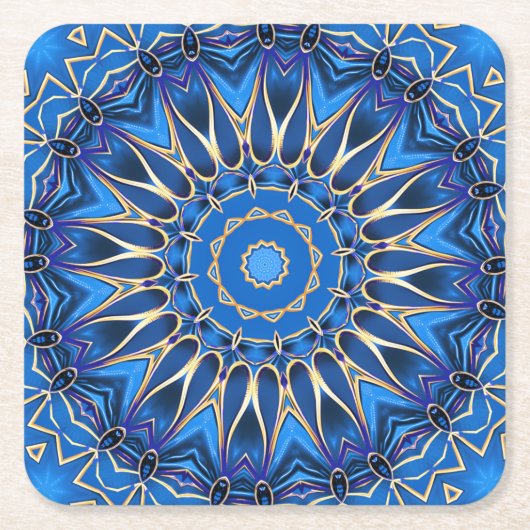 Blue Decorative Holiday Paper Untersetzer (Vorderseite)