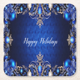 Blue Decorative Holiday Paper Untersetzer
