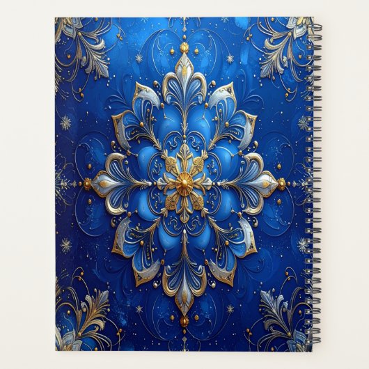 Blue Decorative Holiday Planer (Rückseite)