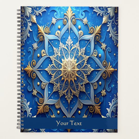 Blue Decorative Holiday Planer (Vorderseite)