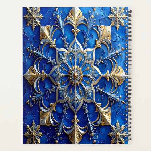 Blue Decorative Holiday Planner Planer (Rückseite)