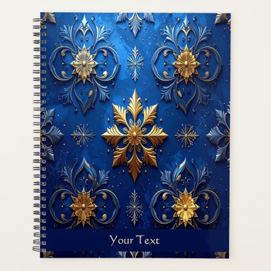 Blue Decorative Holiday Planner Planer (Vorderseite)
