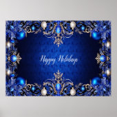 Blue Decorative Holiday Poster (Vorne)