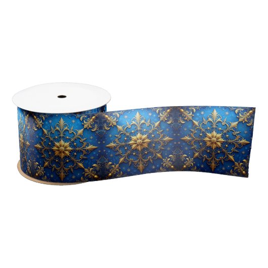 Blue Decorative Holiday Satin Ribbon Satinband (Spule)