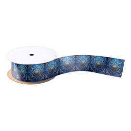 Blue Decorative Holiday Satin Ribbon Satinband