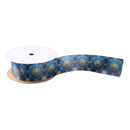 Blue Decorative Holiday Satin Ribbon Satinband