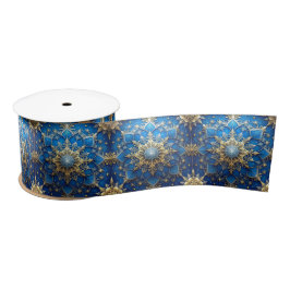 Blue Decorative Holiday Satin Ribbon Satinband