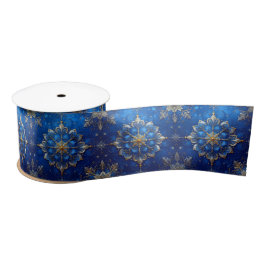 Blue Decorative Holiday Satin Ribbon Satinband