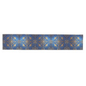 Blue Decorative Holiday Table Runner Mittelgroßer Tischläufer (Horizontal)