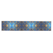 Blue Decorative Holiday Table Runner Mittelgroßer Tischläufer (Horizontal)