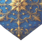 Blue Decorative Holiday Table Runner Mittelgroßer Tischläufer (Ecke)