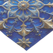 Blue Decorative Holiday Table Runner Mittelgroßer Tischläufer (Ecke)