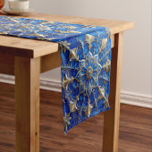 Blue Decorative Holiday Table Runner Mittelgroßer Tischläufer (Beispiel)