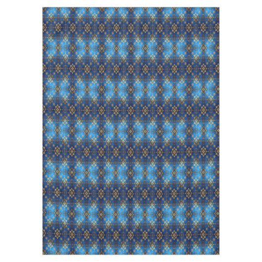 Blue Decorative Holiday Tablecloth Tischdecke (Vorderseite)