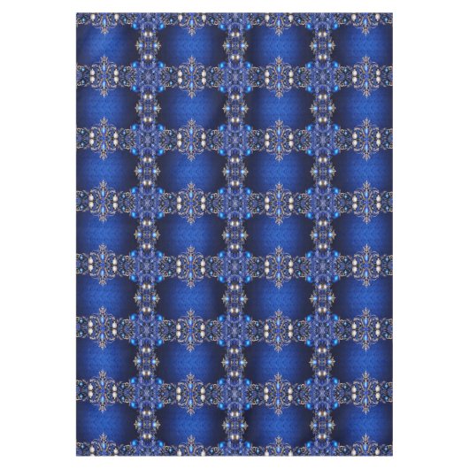 Blue Decorative Holiday Tablecloth Tischdecke (Vorderseite)