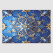 Blue Decorative Holiday Tissue Paper Seidenpapier (Vorderseite)
