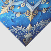 Blue Decorative Holiday Tissue Paper Seidenpapier (Detail)
