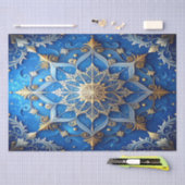 Blue Decorative Holiday Tissue Paper Seidenpapier (Handwerk)