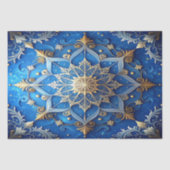 Blue Decorative Holiday Tissue Paper Seidenpapier (Vorderseite)