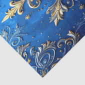 Blue Decorative Holiday Tissue Paper Seidenpapier (Detail)