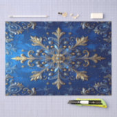 Blue Decorative Holiday Tissue Paper Seidenpapier (Handwerk)