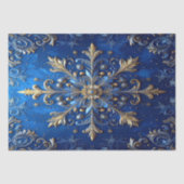 Blue Decorative Holiday Tissue Paper Seidenpapier (Vorderseite)