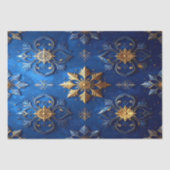 Blue Decorative Holiday Tissue Paper Seidenpapier (Vorderseite)