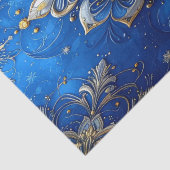 Blue Decorative Holiday Tissue Paper Seidenpapier (Detail)