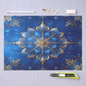 Blue Decorative Holiday Tissue Paper Seidenpapier (Handwerk)