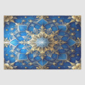 Blue Decorative Holiday Tissue Paper Seidenpapier (Vorderseite)