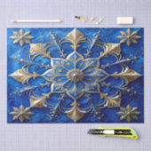 Blue Decorative Holiday Tissue Paper Seidenpapier (Handwerk)