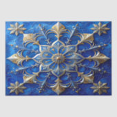 Blue Decorative Holiday Tissue Paper Seidenpapier (Vorderseite)