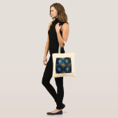 Blue Decorative Holiday Tote Bag Tragetasche (Vorderseite (Model))