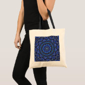 Blue Decorative Holiday Tote Bag Tragetasche (Vorderseite (Produkt))