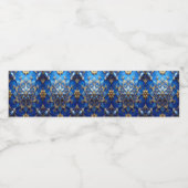 Blue Decorative Holiday Wasserflaschenetikett (Einzelnes Label)