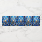 Blue Decorative Holiday Wasserflaschenetikett (Einzelnes Label)