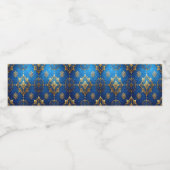 Blue Decorative Holiday Wasserflaschenetikett (Einzelnes Label)