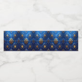 Blue Decorative Holiday Wasserflaschenetikett (Einzelnes Label)