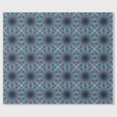Blue Decorative Holiday Wrapping Paper Geschenkpapier (Flach)