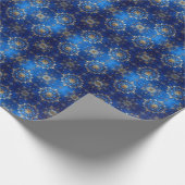 Blue Decorative Holiday Wrapping Paper Geschenkpapier (Ecke)